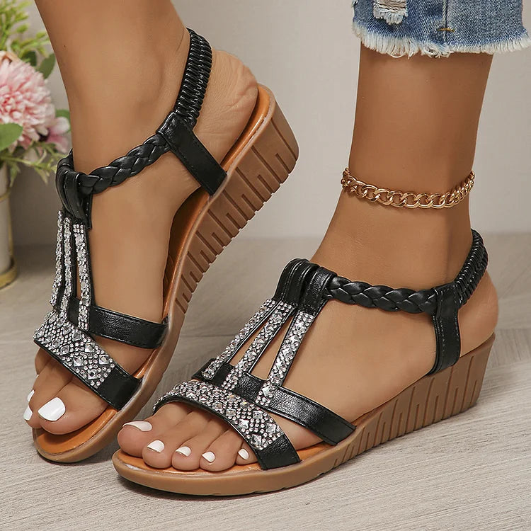 Women's Beaded Wedges | Platform Sandals