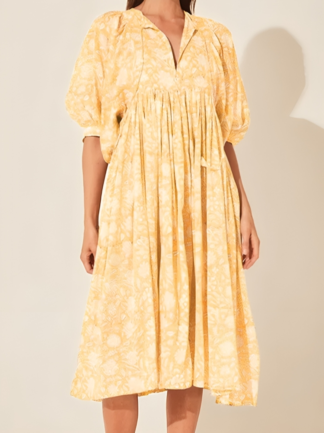 Mercy - Casual loose stylish floral flared-sleeve dress