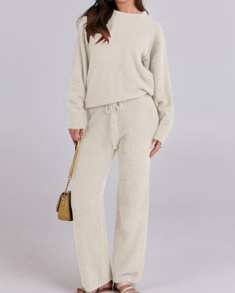 Uzziah - Elegant fleece sweater and trousers set