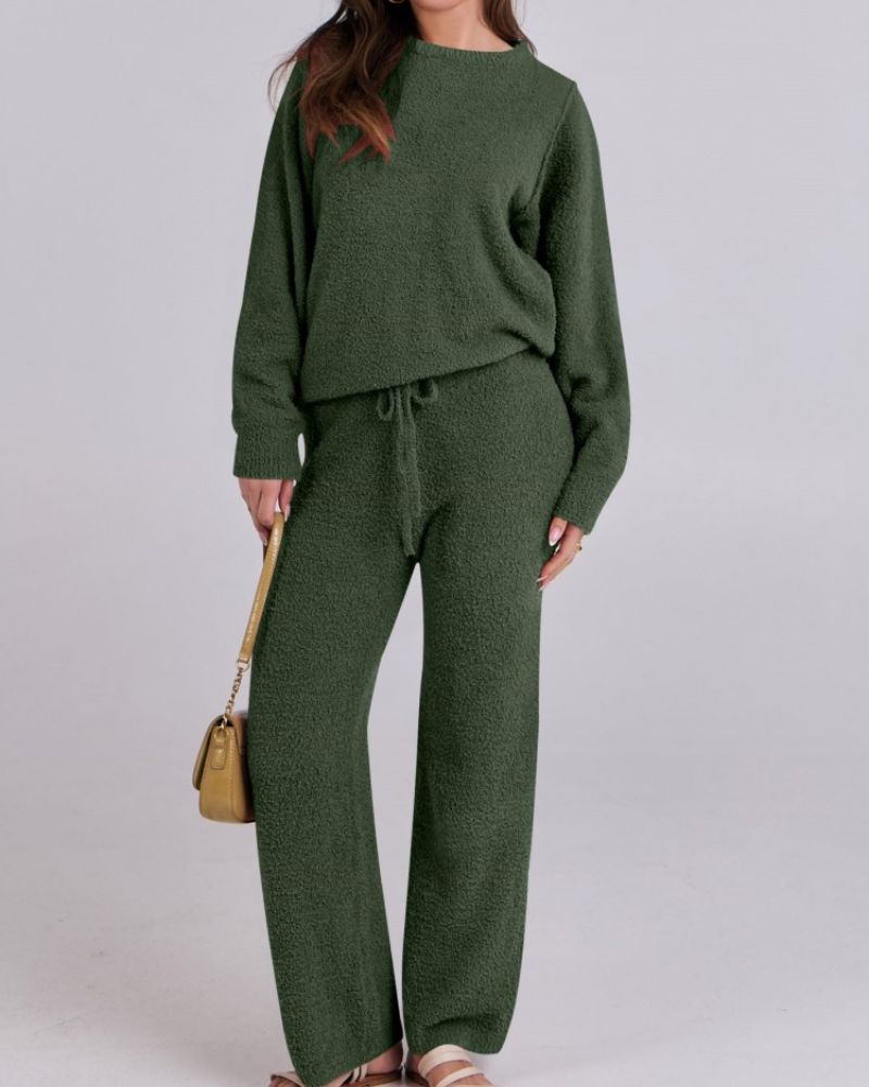Uzziah - Elegant fleece sweater and trousers set