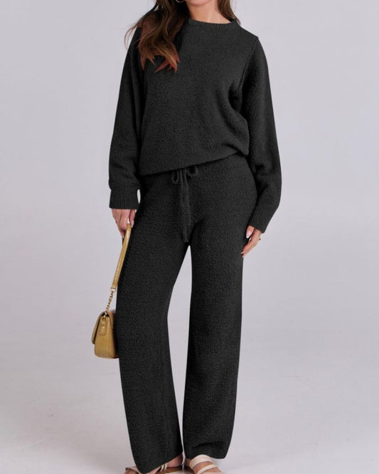 Uzziah - Elegant fleece sweater and trousers set