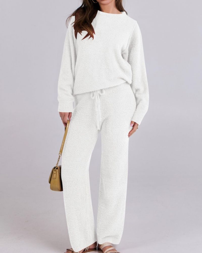 Uzziah - Elegant fleece sweater and trousers set