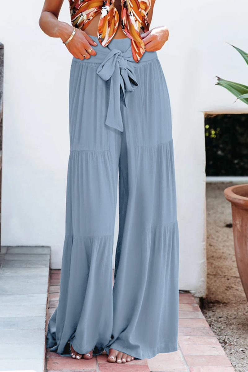Zenitha - Casual loose high-waist wide-leg trousers