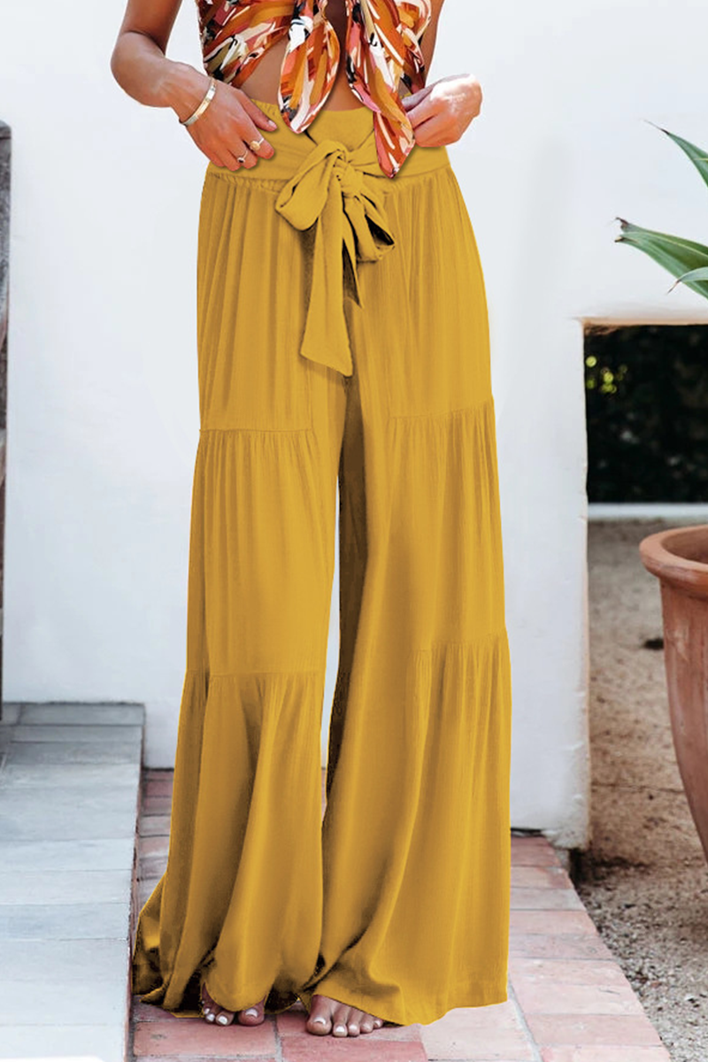 Zenitha - Casual loose high-waist wide-leg trousers