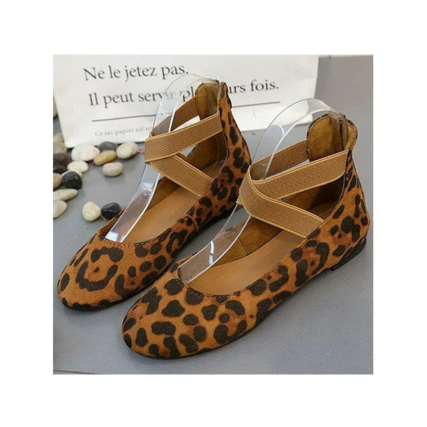 Women’s Summer Ballet Flats | Suede, Ankle Strap