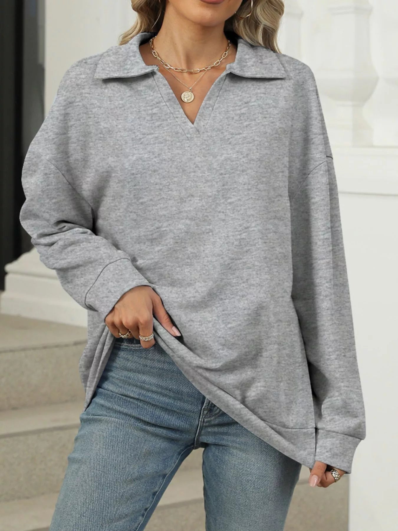 Dannica - Warm Casual Long-Sleeve Sweatshirt