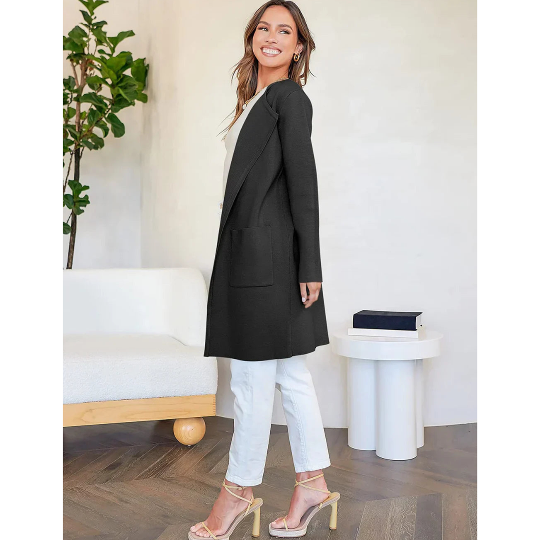 Elegant Women's Winter Knit Cardigan | Long, Warm, Luxurious Comfort