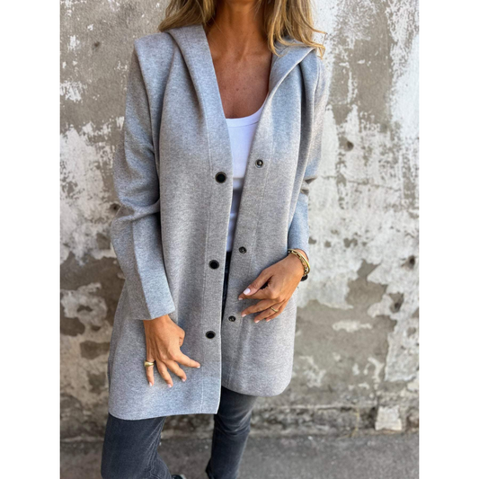 Women's Elegant Buttoned Puffer Coat | Stylish, Warm, Lightweight