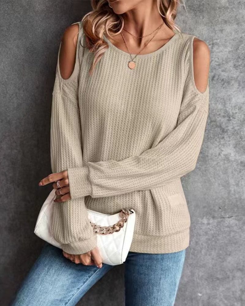 Juliet - Casual Off-Shoulder Long-Sleeve Jumper