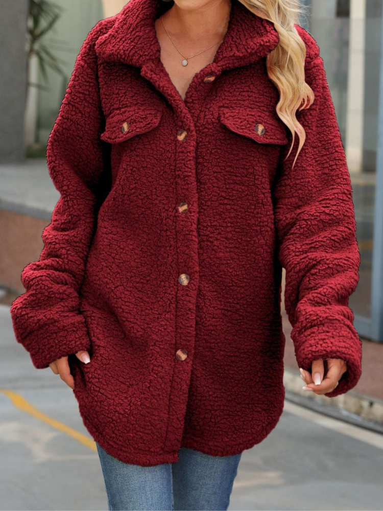 Aida - Elegant Oversized Fleece Jacket