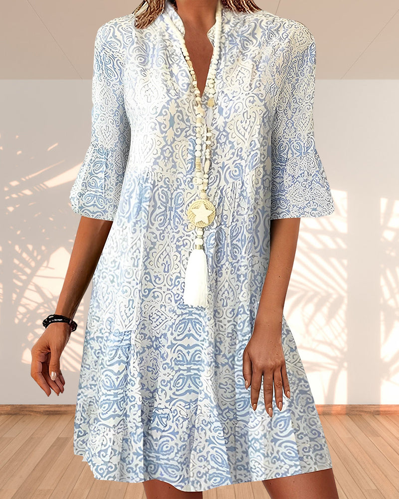 Women's Elegant Embroidered Summer Dress | Midi