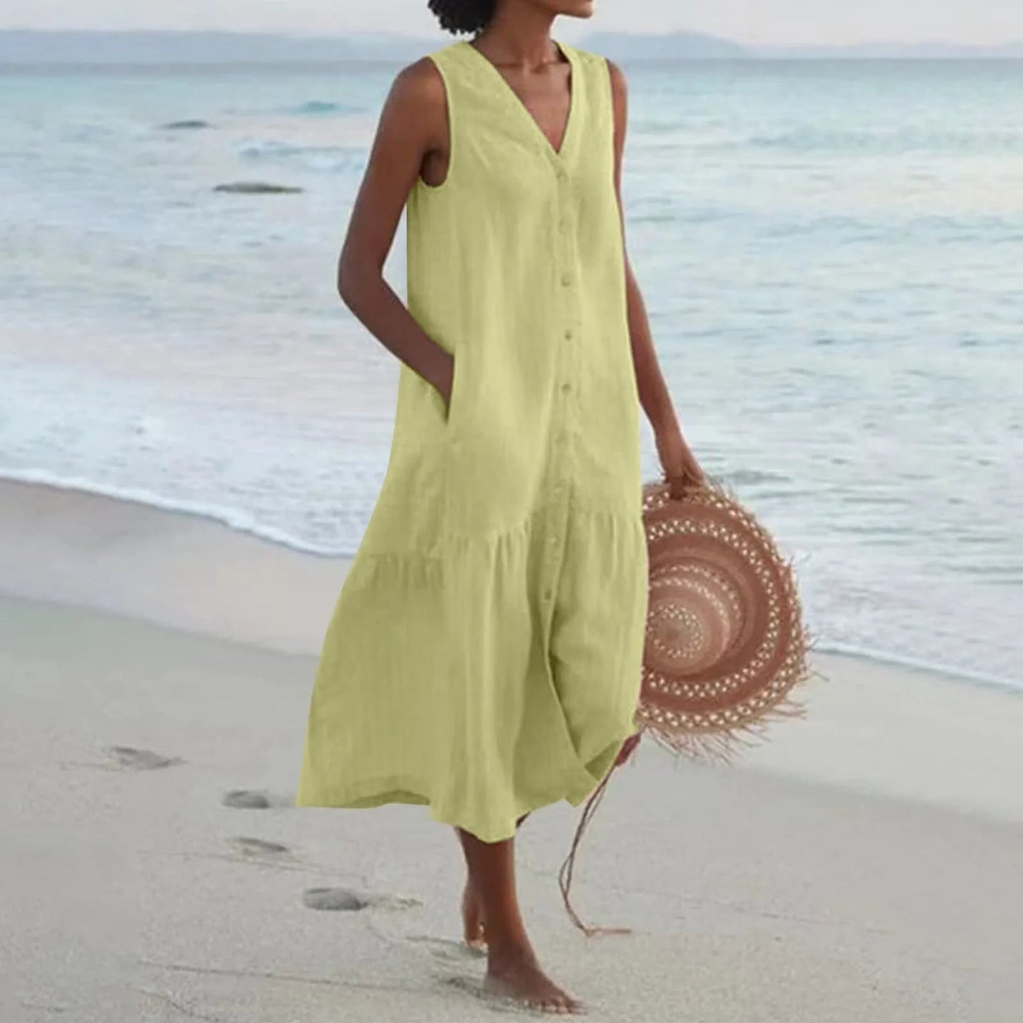 Women's Elegant Beach Summer Dress | Midi