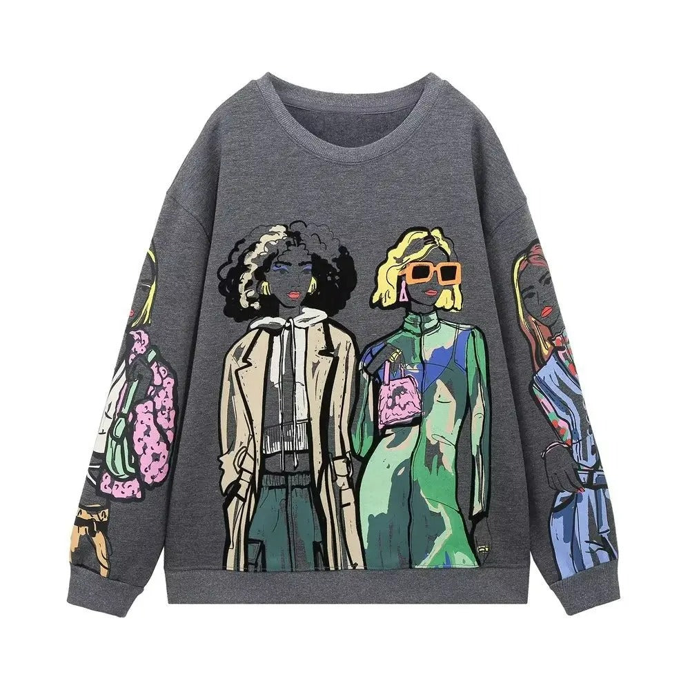 Chic Women's Graphic Hoodie | Warm, Stylish, and Contemporary Comfort