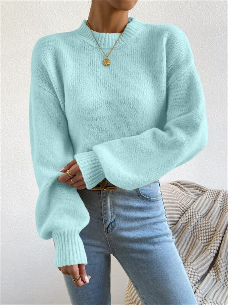 Ivory - Soft Loose-Fit Long-Sleeve Jumper