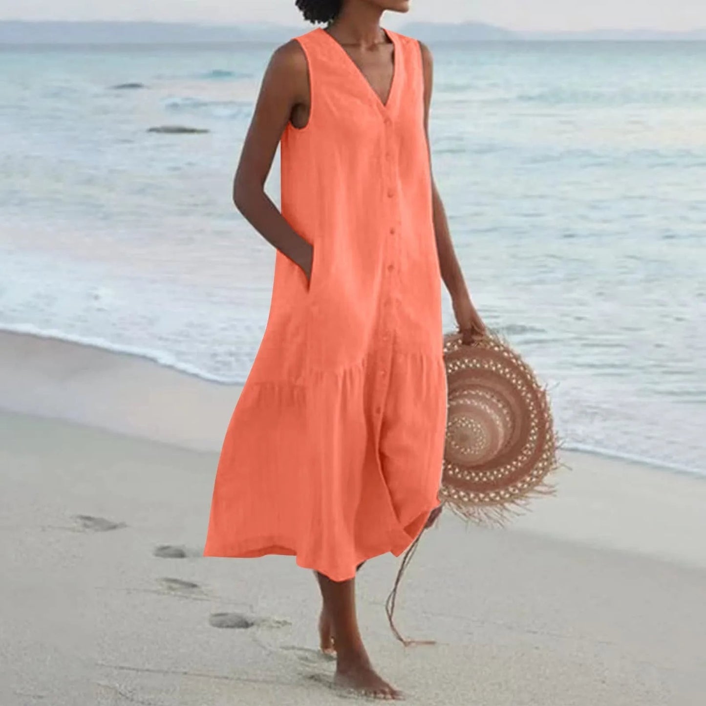 Women's Elegant Beach Summer Dress | Midi