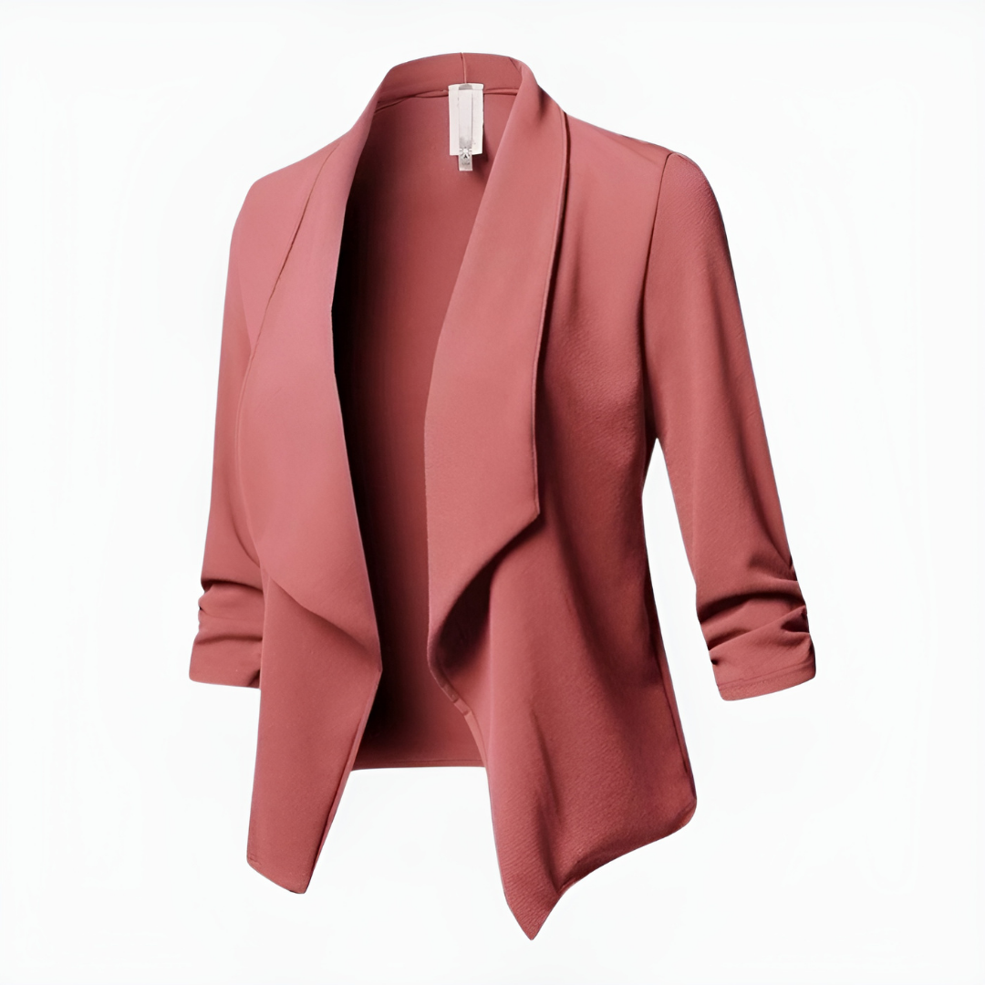 Chic Tailored Women's Blazer with Asymmetrical Front | Comfortable Fit, Versatile Style