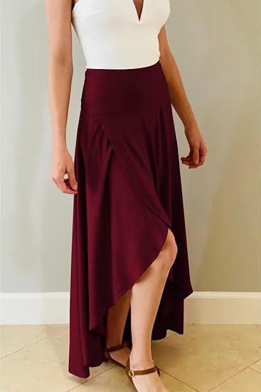 Women's Summer Midi Skirt | Wrap Front, A-Line