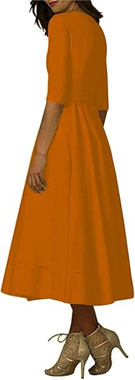 Women's Elegant A-Line Party Dress | Midi