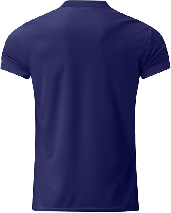 Men's Slim Fit Polo Shirt | Zipper Neck, Short Sleeve