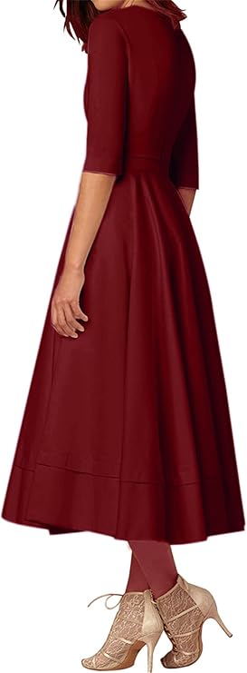 Women's Elegant A-Line Party Dress | Midi