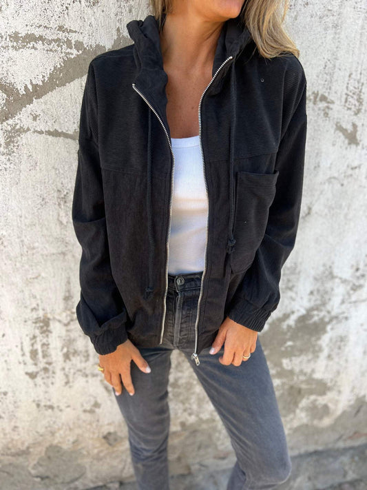 Edeline - Casual zip-up hoodie jacket