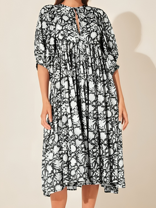 Mercy - Casual loose stylish floral flared-sleeve dress