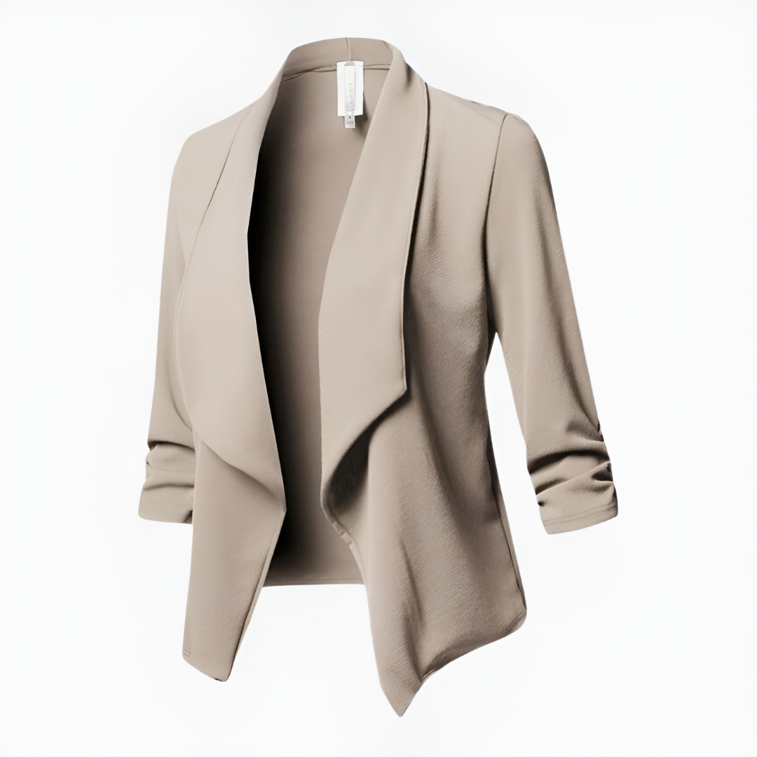 Chic Tailored Women's Blazer with Asymmetrical Front | Comfortable Fit, Versatile Style