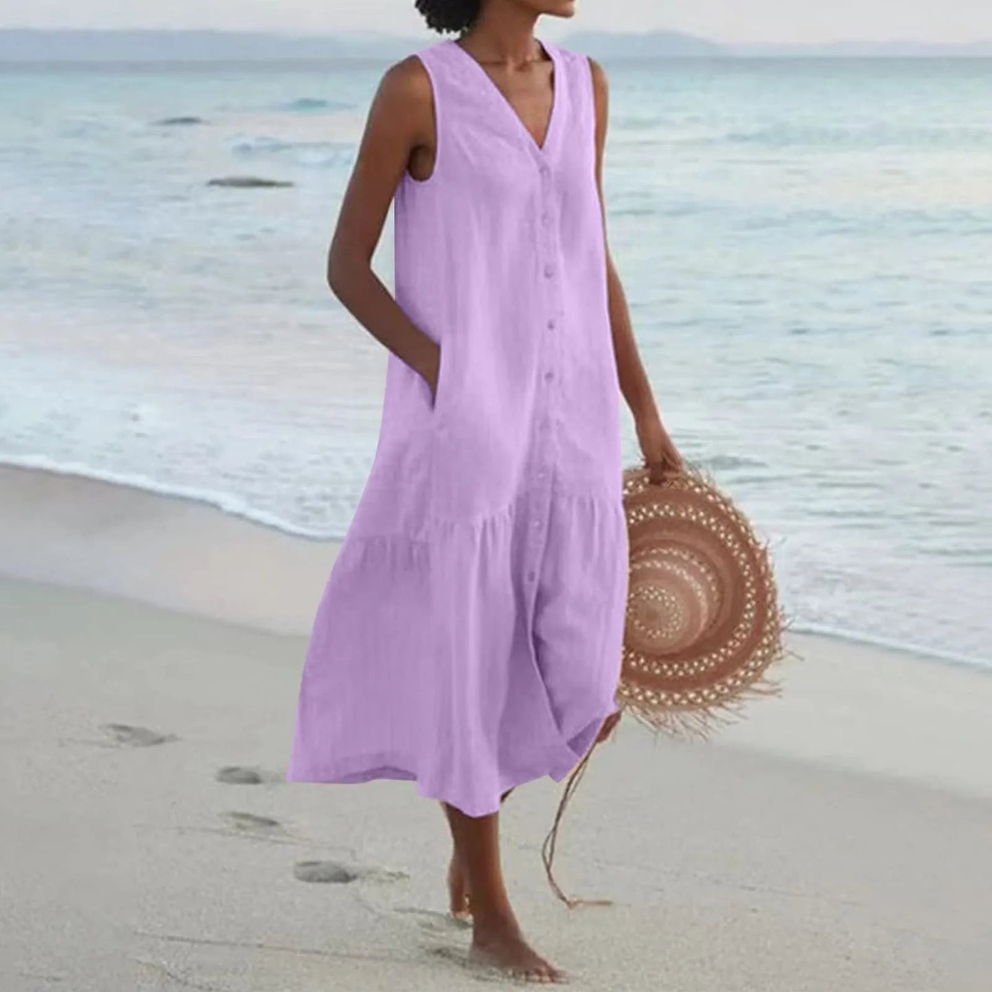 Women's Elegant Beach Summer Dress | Midi