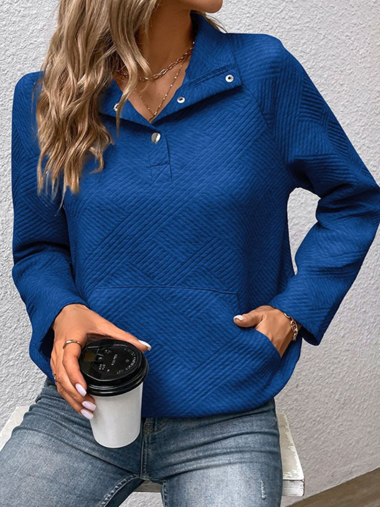 Varina – Casual and Elegant Knitted High-Neck Sweatshirt
