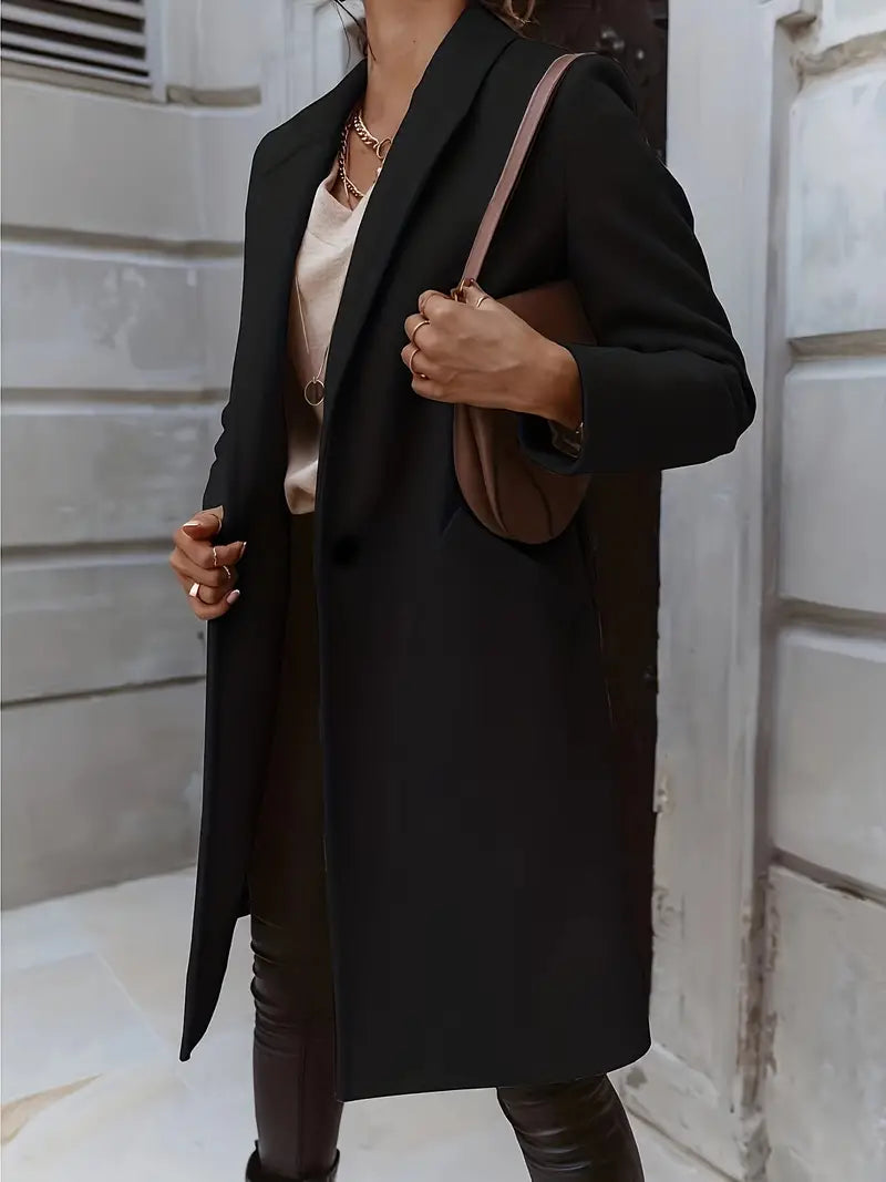 Naureen - Elegant and versatile long warm trench coat