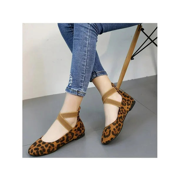 Women’s Summer Ballet Flats | Suede, Ankle Strap