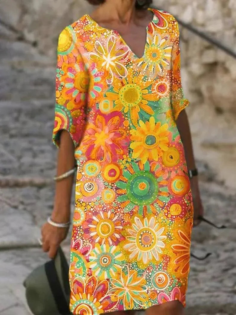 Women's Vibrant Floral Summer Dress | Mini