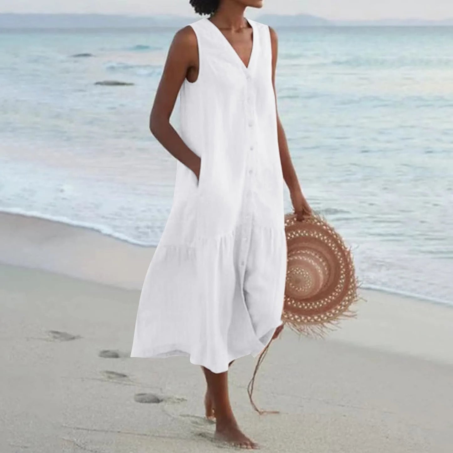 Women's Elegant Beach Summer Dress | Midi