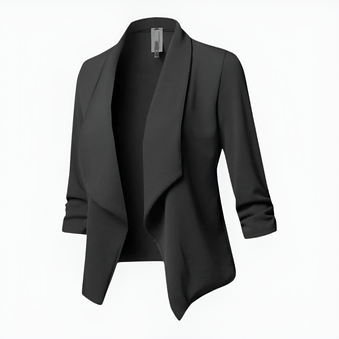 Chic Tailored Women's Blazer with Asymmetrical Front | Comfortable Fit, Versatile Style