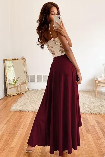 Women's Summer Midi Skirt | Wrap Front, A-Line