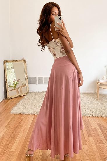 Women's Summer Midi Skirt | Wrap Front, A-Line