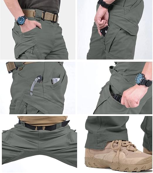 Men's Tactical Work Pants | Zipper, Cargo Pockets