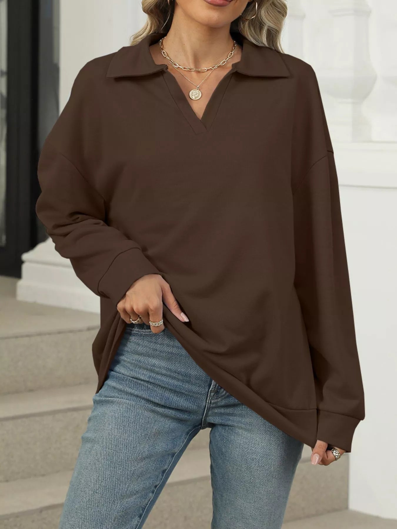 Dannica - Warm Casual Long-Sleeve Sweatshirt