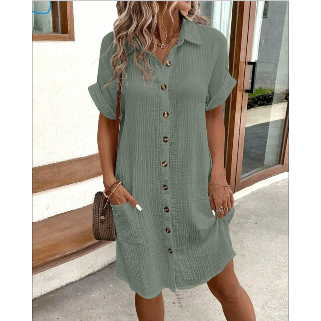 Women's Casual Shirt Summer Dress | Mini