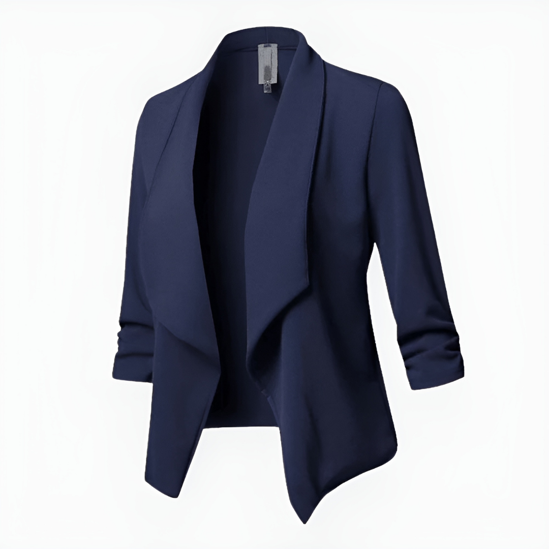 Chic Tailored Women's Blazer with Asymmetrical Front | Comfortable Fit, Versatile Style