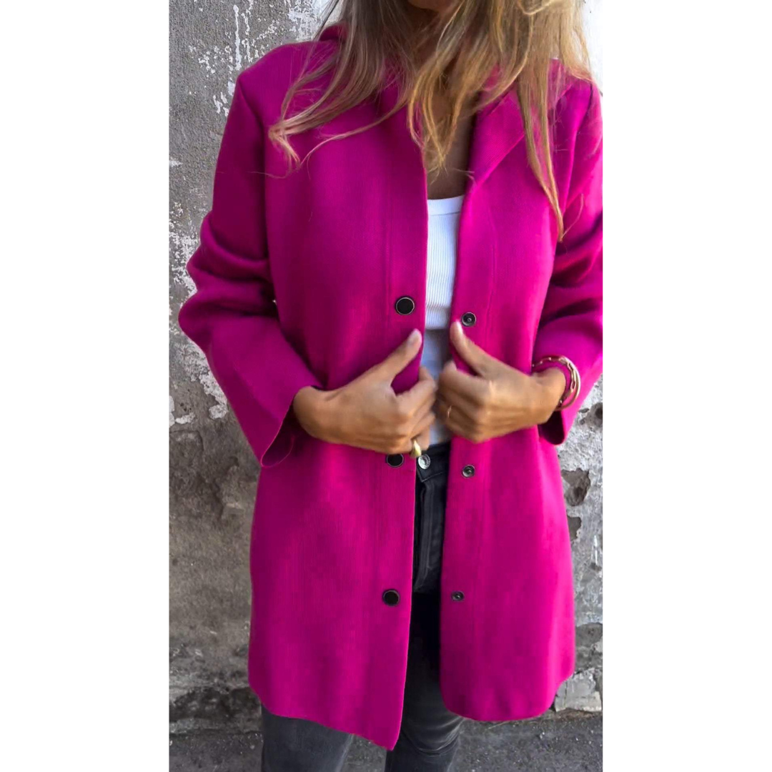 Women's Elegant Buttoned Puffer Coat | Stylish, Warm, Lightweight