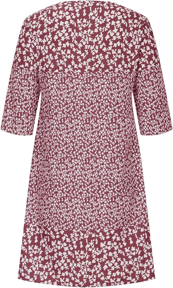 Women's Boho Floral Summer Dress | Midi