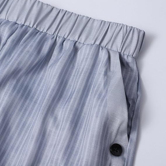 Women's Summer Pants | Cropped, Button Detail