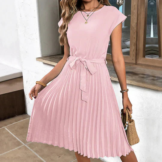 Brielle - Elegant pleated A-line midi dress