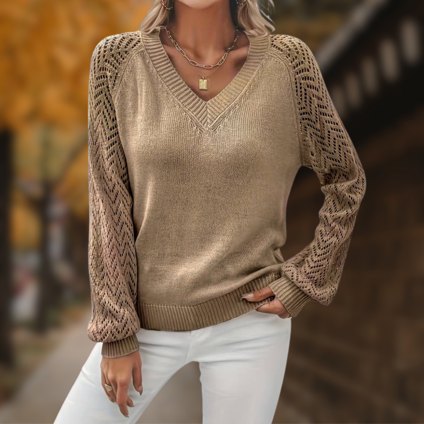 Naomie - Casual Elegant V-Neck Sweater