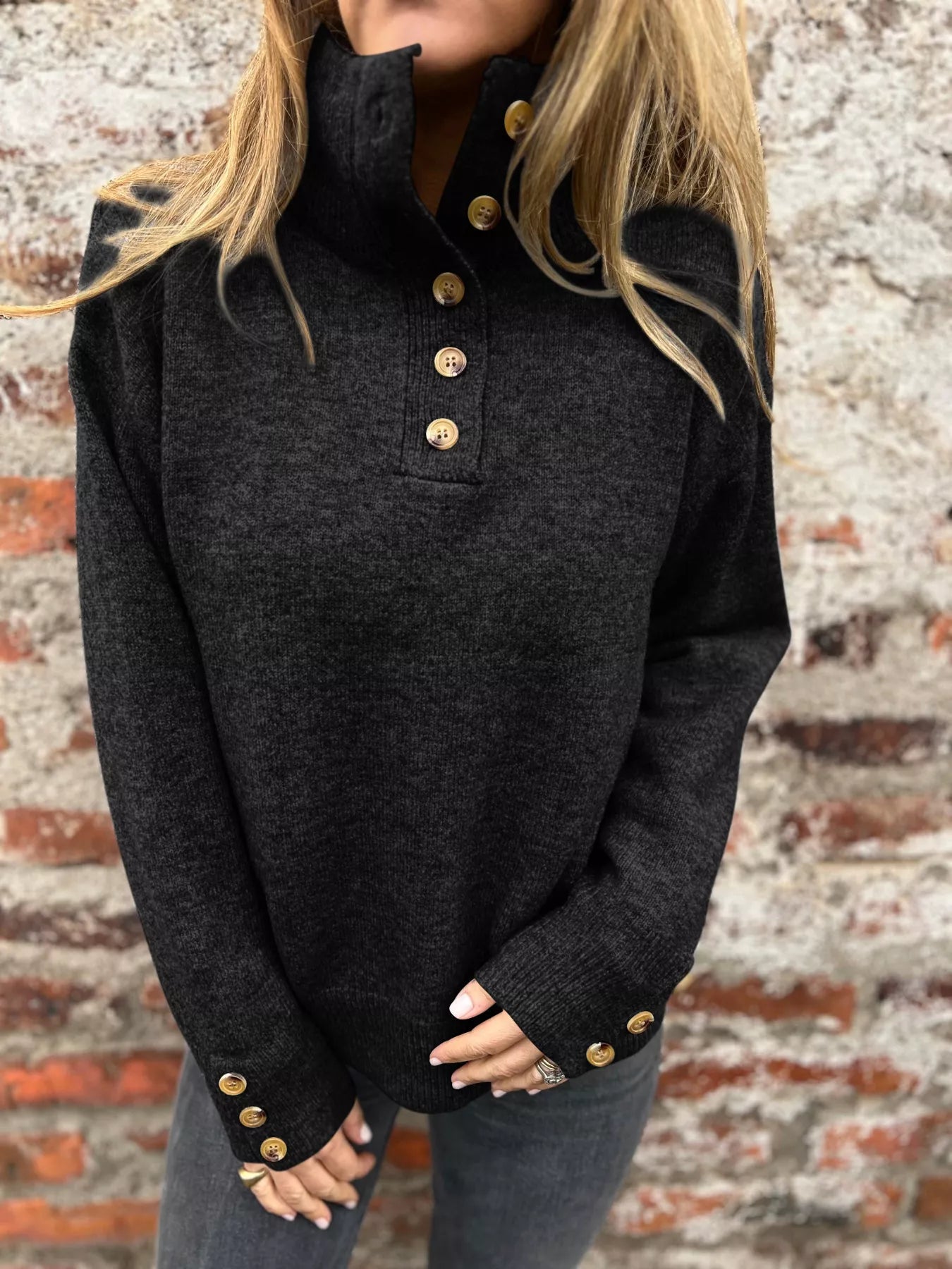 Yarissa - Warm Loose Turtleneck Jumper