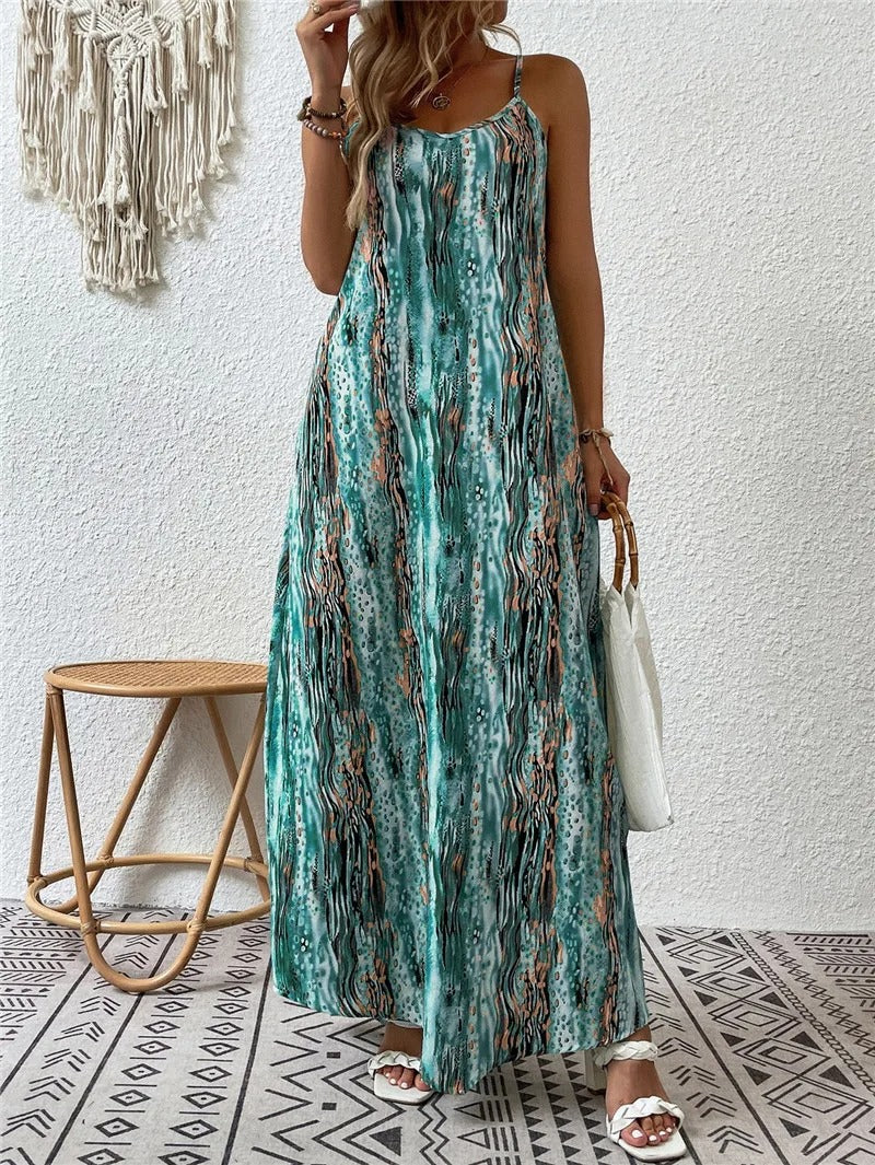 Lainey - Elegant sleeveless bohemian maxi dress