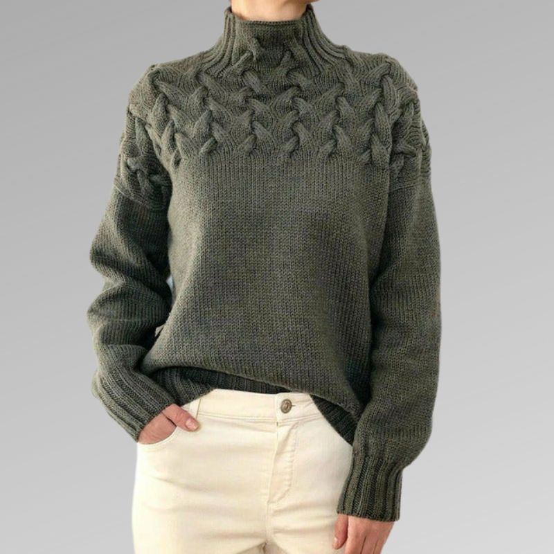Camelia - Elegant knitted high-neck jumper