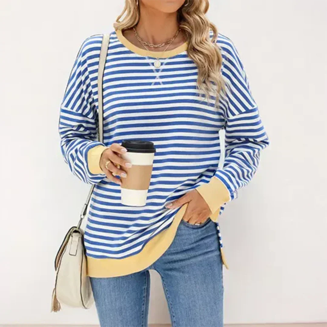 Women's Trendy Striped Knit Jumper | Chic, Snug, All-Occasion