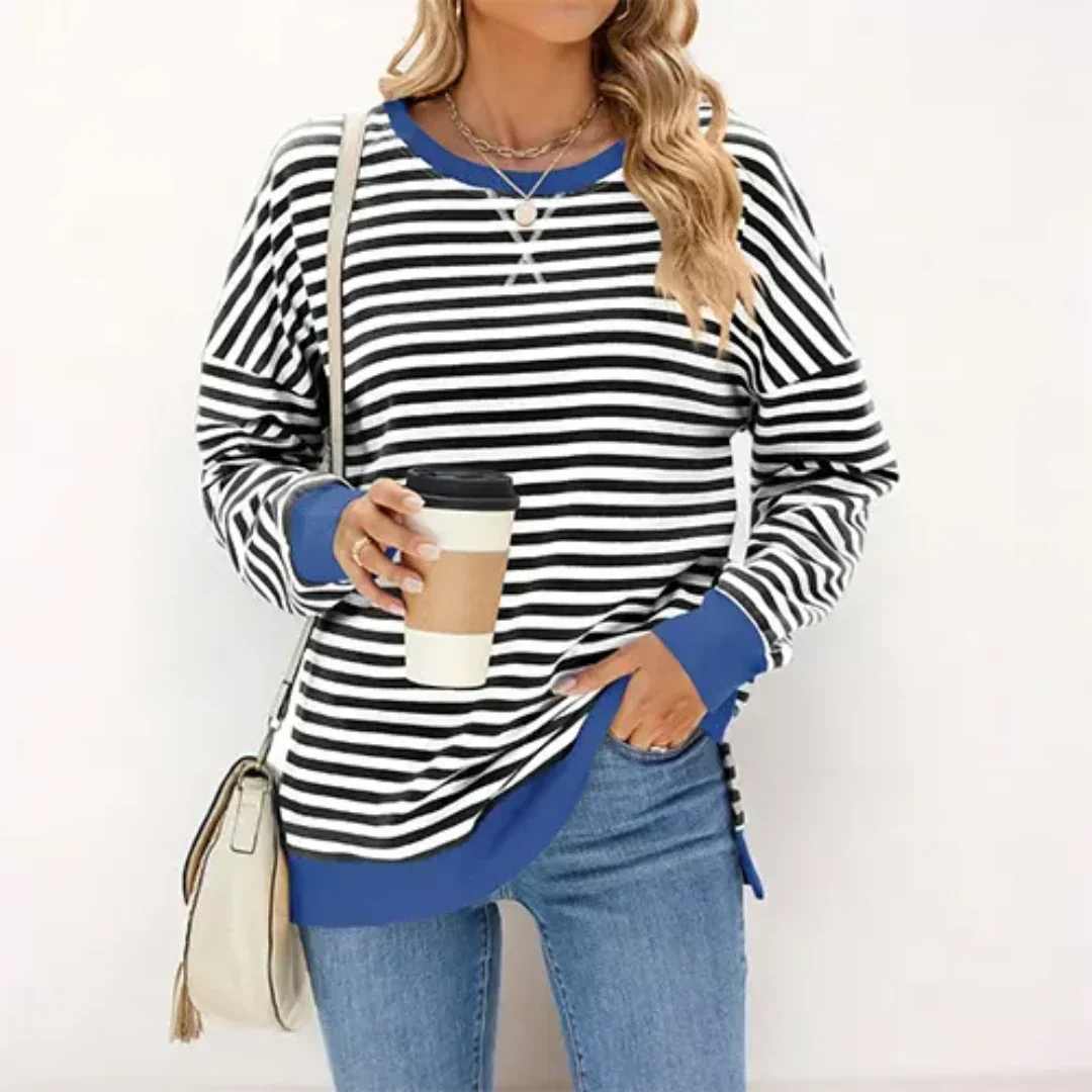 Women's Trendy Striped Knit Jumper | Chic, Snug, All-Occasion